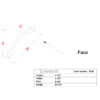Profile drawing of 1/4 Round Cove Crown Molding with labeled dimensions showing 4-1/2 inch projection, 4-1/2 inch height, 6-3/8 inch face, and 94-1/2 inch length.