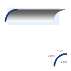1/4 Round Cove Crown Molding