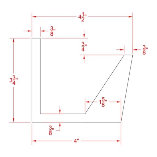 molding dimensional drawing