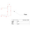 Profile drawing of Asheville Molding for Indirect Lighting with labeled dimensions showing 2-1/2 inch projection and 5 inch height.