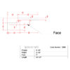 Profile drawing of New York 2-Step Crown Molding for LED's with labeled dimensions showing 6-1/2 inch projection.