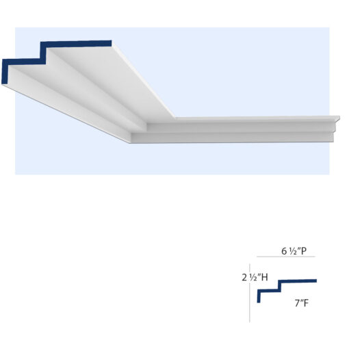 New York 2-Step Crown Molding for LED's
