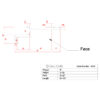 Profile drawing of New York 3-Step Crown Molding for LED's with labeled dimensions showing 8 inch projection and 2-7/8 inch height.