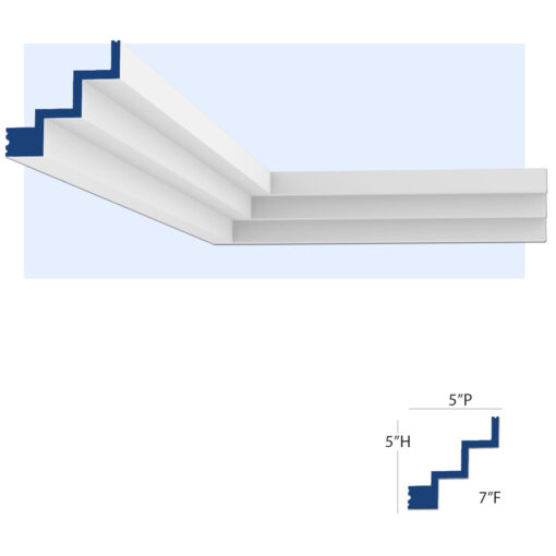 Cincinnati 3-Step Molding for Indirect Lighting (Large)