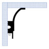 molding profile on wall depicting light direction