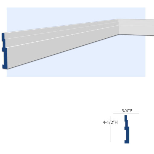 New York Art Deco Baseboard Molding (Medium)