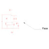 Profile drawing of San Francisco Modern Baseboard and Casing with labeled dimensions showing 4 inch height and 3/4 inch projection.