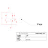 Profile drawing of San Francisco Modern Baseboard and Casing with labeled dimensions showing 4 inch height and 3/4 inch projection.