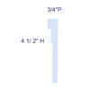 Simplified profile diagram of New York Chair Rail – Door and Window Casing labeled with 4-1/2 inch height and 3/4 inch projection.