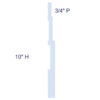 Simplified profile diagram of Extra Tall New York Baseboard Molding labeled with 10 inch height and 3/4 inch projection.