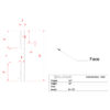 Profile drawing of Extra Tall Miami Art-Deco Baseboard with labeled dimensions showing 10 inch height and 3/4 inch projection.