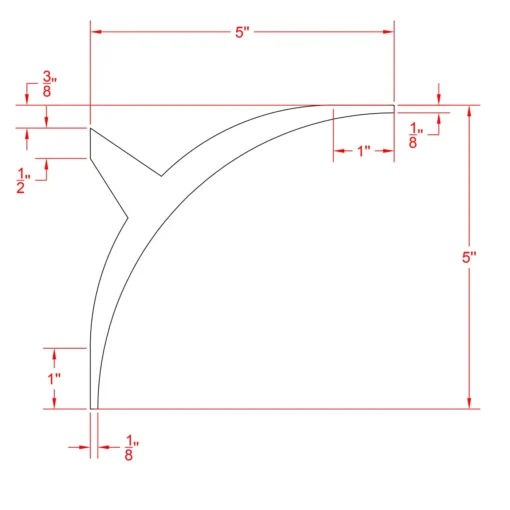 molding dimensional drawing