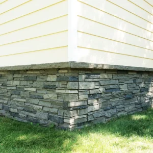 Volcano Ash Ledge Stone Panel Installation on a Mobile Home