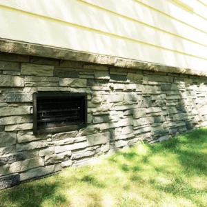 Volcano Ash Ledge Stone Panel Installation on a Mobile Home