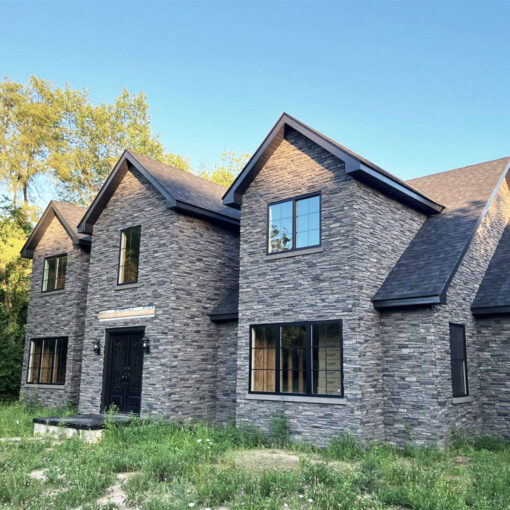 Volcano Ash Ledge Stone Panel Installation Image