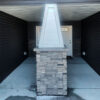 Volcano Ash Stacked Stone Panel Installed on a Town House