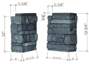 Dimensional Drawing of Front of Corners