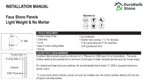 snapshot of installation manual