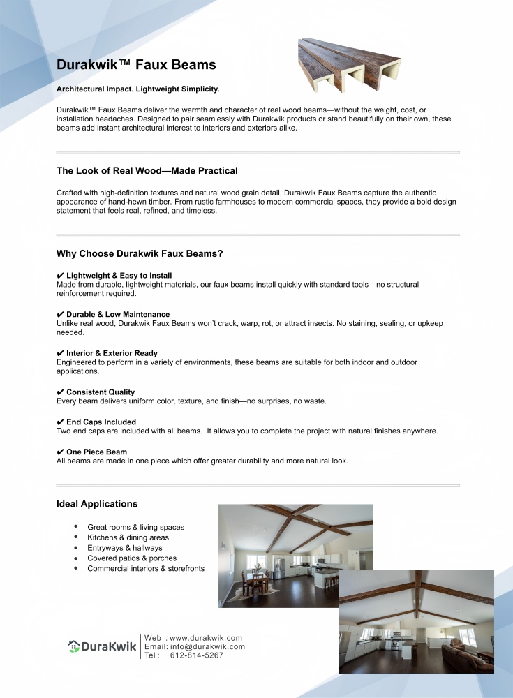 Durakwik Faux Beam Catalog